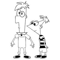 Dessin à colorier: Phinéas et Ferb (Dessins animés et séries animées) #207714 - Coloriages à Imprimer Gratuits