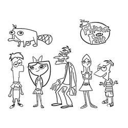 Dessin à colorier: Phinéas et Ferb (Dessins animés et séries animées) #207721 - Coloriages à Imprimer Gratuits