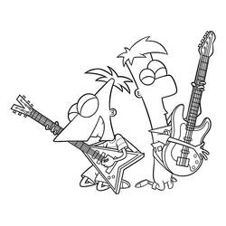 Dessin à colorier: Phinéas et Ferb (Dessins animés et séries animées) #207750 - Coloriages à Imprimer Gratuits