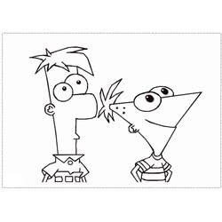 Dessin à colorier: Phinéas et Ferb (Dessins animés et séries animées) #207751 - Coloriages à Imprimer Gratuits