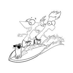 Dessin à colorier: Phinéas et Ferb (Dessins animés et séries animées) #207752 - Coloriages à Imprimer Gratuits