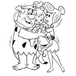 Dessin à colorier: Pierrafeu (Dessins animés et séries animées) #29534 - Coloriages à Imprimer Gratuits