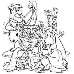 Dessin à colorier: Pierrafeu (Dessins animés et séries animées) #29615 - Coloriages à Imprimer Gratuits