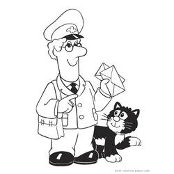 Dessin à colorier: Pierre le facteur (Dessins animés et séries animées) #49486 - Coloriages à Imprimer Gratuits