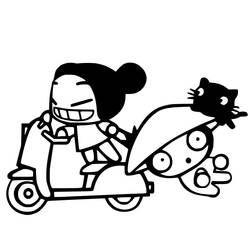 Dessin à colorier: Pucca (Dessins animés et séries animées) #186602 - Coloriages à Imprimer Gratuits