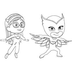 Dessin à colorier: Pyjamasques (Dessins animés et séries animées) #175815 - Coloriages à Imprimer Gratuits