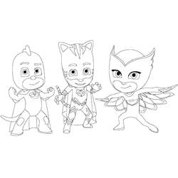 Dessin à colorier: Pyjamasques (Dessins animés et séries animées) #175820 - Coloriages à Imprimer Gratuits