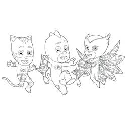 Dessin à colorier: Pyjamasques (Dessins animés et séries animées) #175823 - Coloriages à Imprimer Gratuits