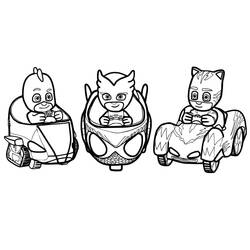 Dessin à colorier: Pyjamasques (Dessins animés et séries animées) #175832 - Coloriages à Imprimer Gratuits