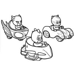 Dessin à colorier: Pyjamasques (Dessins animés et séries animées) #175834 - Coloriages à Imprimer Gratuits