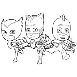Dessin à colorier: Pyjamasques (Dessins animés et séries animées) #175836 - Coloriages à Imprimer Gratuits