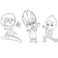 Dessin à colorier: Pyjamasques (Dessins animés et séries animées) #175846 - Coloriages à Imprimer Gratuits