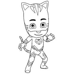 Dessin à colorier: Pyjamasques (Dessins animés et séries animées) #175851 - Coloriages à Imprimer Gratuits