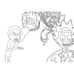 Dessin à colorier: Rick et Morty (Dessins animés et séries animées) #208193 - Coloriages à Imprimer Gratuits