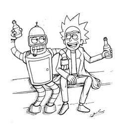 Dessin à colorier: Rick et Morty (Dessins animés et séries animées) #208199 - Coloriages à Imprimer Gratuits
