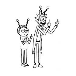 Dessin à colorier: Rick et Morty (Dessins animés et séries animées) #208222 - Coloriages à Imprimer Gratuits