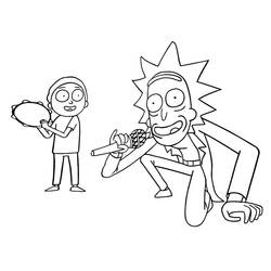 Dessin à colorier: Rick et Morty (Dessins animés et séries animées) #208228 - Coloriages à Imprimer Gratuits