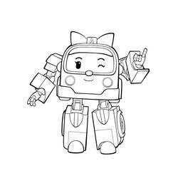Dessin à colorier: Robocar Poli (Dessins animés et séries animées) #185687 - Coloriages à Imprimer Gratuits