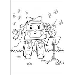 Dessin à colorier: Robocar Poli (Dessins animés et séries animées) #185690 - Coloriages à Imprimer Gratuits