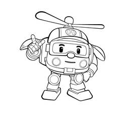 Dessin à colorier: Robocar Poli (Dessins animés et séries animées) #185697 - Coloriages à Imprimer Gratuits