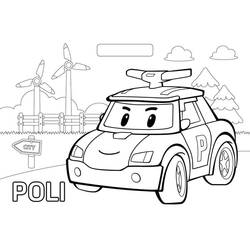 Dessin à colorier: Robocar Poli (Dessins animés et séries animées) #185710 - Coloriages à Imprimer Gratuits