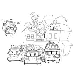 Dessin à colorier: Robocar Poli (Dessins animés et séries animées) #185712 - Coloriages à Imprimer Gratuits