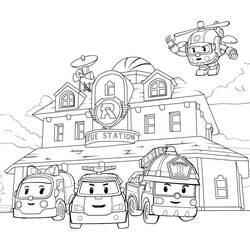 Dessin à colorier: Robocar Poli (Dessins animés et séries animées) #185714 - Coloriages à Imprimer Gratuits