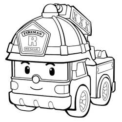 Dessin à colorier: Robocar Poli (Dessins animés et séries animées) #185724 - Coloriages à Imprimer Gratuits