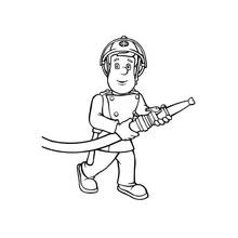Dessin à colorier: Sam le Pompier (Dessins animés et séries animées) #39775 - Coloriages à Imprimer Gratuits