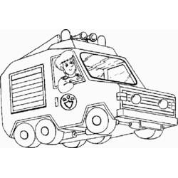 Dessin à colorier: Sam le Pompier (Dessins animés et séries animées) #39784 - Coloriages à Imprimer Gratuits