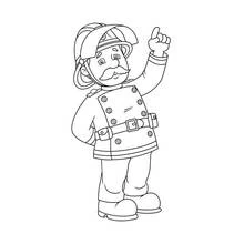 Dessin à colorier: Sam le Pompier (Dessins animés et séries animées) #39796 - Coloriages à Imprimer Gratuits