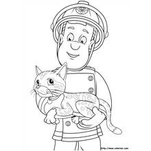 Dessin à colorier: Sam le Pompier (Dessins animés et séries animées) #39797 - Coloriages à Imprimer Gratuits