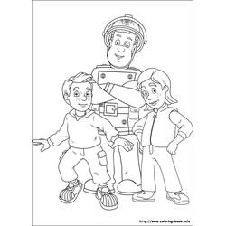 Dessin à colorier: Sam le Pompier (Dessins animés et séries animées) #39802 - Coloriages à Imprimer Gratuits