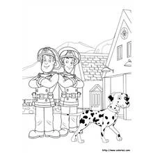 Dessin à colorier: Sam le Pompier (Dessins animés et séries animées) #39804 - Coloriages à Imprimer Gratuits