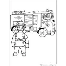 Dessin à colorier: Sam le Pompier (Dessins animés et séries animées) #39822 - Coloriages à Imprimer Gratuits