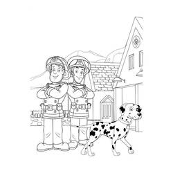 Dessin à colorier: Sam le Pompier (Dessins animés et séries animées) #39842 - Coloriages à Imprimer Gratuits