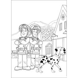 Dessin à colorier: Sam le Pompier (Dessins animés et séries animées) #39847 - Coloriages à Imprimer Gratuits