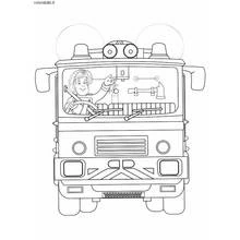 Dessin à colorier: Sam le Pompier (Dessins animés et séries animées) #39862 - Coloriages à Imprimer Gratuits