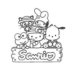 Dessin à colorier: Sanrio (Dessins animés et séries animées) #220313 - Coloriages à Imprimer Gratuits