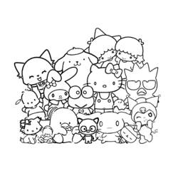 Dessin à colorier: Sanrio (Dessins animés et séries animées) #220316 - Coloriages à Imprimer Gratuits