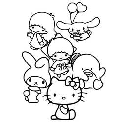 Dessin à colorier: Sanrio (Dessins animés et séries animées) #220322 - Coloriages à Imprimer Gratuits