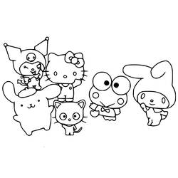 Dessin à colorier: Sanrio (Dessins animés et séries animées) #220323 - Coloriages à Imprimer Gratuits