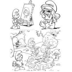 Dessin à colorier: Schtroumpfs (Dessins animés et séries animées) #34720 - Coloriages à Imprimer Gratuits