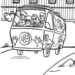 Dessin à colorier: Scooby doo (Dessins animés et séries animées) #31620 - Coloriages à Imprimer Gratuits