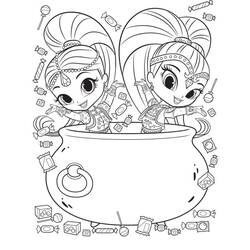 Dessin à colorier: Shimmer et Shine (Dessins animés et séries animées) #196152 - Coloriages à Imprimer Gratuits