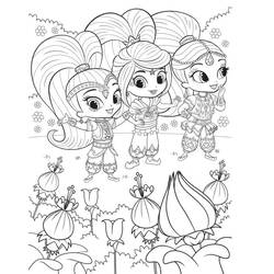 Dessin à colorier: Shimmer et Shine (Dessins animés et séries animées) #196153 - Coloriages à Imprimer Gratuits
