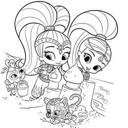 Dessin à colorier: Shimmer et Shine (Dessins animés et séries animées) #196157 - Coloriages à Imprimer Gratuits