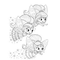Dessin à colorier: Shimmer et Shine (Dessins animés et séries animées) #196158 - Coloriages à Imprimer Gratuits