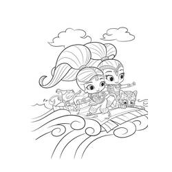 Dessins à colorier: Shimmer et Shine - Coloriages à Imprimer Gratuits