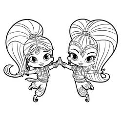 Dessin à colorier: Shimmer et Shine (Dessins animés et séries animées) #196162 - Coloriages à Imprimer Gratuits